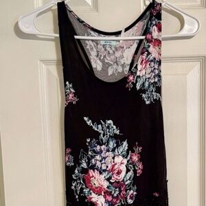 NWOT Kimchi Blue Urban Outfitters Black Floral Racerback Dress Medium Detailing